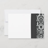 Pale Pink Gerber Daisy Damask Wedding UAWG Respons Einladung (Rückseite)