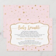 Pale Pink Gold Stars Baby Sprinkle