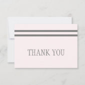 Pale Pink & Gray Beerdigung Bereavement Vielen Dan Dankeskarte (Vorderseite)