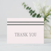 Pale Pink & Gray Beerdigung Bereavement Vielen Dan Dankeskarte (Stehend Vorderseite)