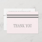 Pale Pink & Gray Beerdigung Bereavement Vielen Dan Dankeskarte (Vorne/Hinten)