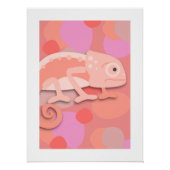 Pale Pink & Peach Chameleon Poster (Vorderseite)