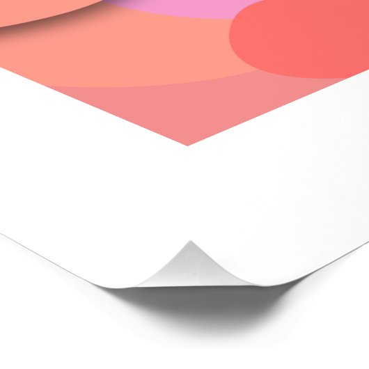 Pale Pink & Peach Chameleon Poster (Ecke)