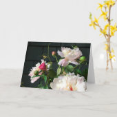 Pale Pink Peonies 2020 Karte (Gelbe Blume)