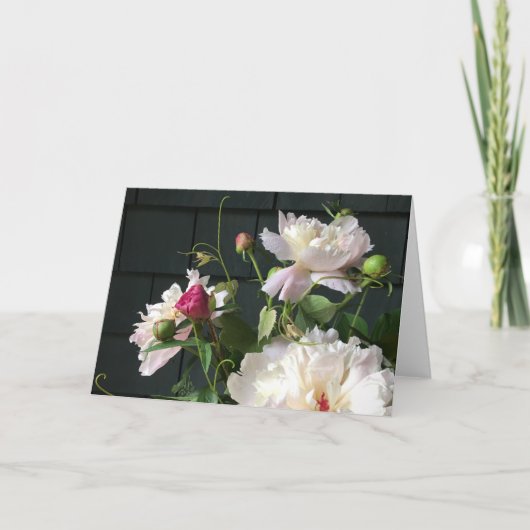 Pale Pink Peonies 2020 Karte (Vorderseite)