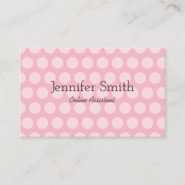 Pale Pink Polka Dot Visitenkarte