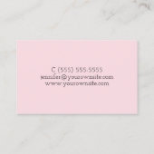 Pale Pink Polka Dot Visitenkarte (Rückseite)