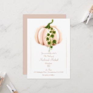 Pale Pink Pumpkin Storybook Chic Hochzeit im Herbs Einladung