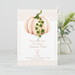Pale Pink Pumpkin Storybook Hochzeit im Herbst Einladung