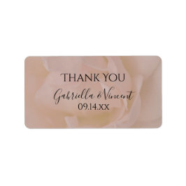 Pale Pink Rose Floral Wedding Vielen Dank für Ihre Adressaufkleber