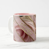Pale Pink Rose Message Two-Tone Coffee Mug Zweifarbige Tasse