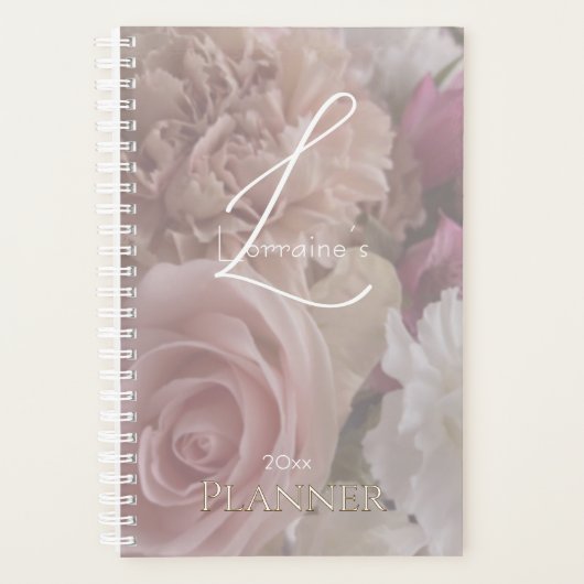 Pale Pink Rose Secret Gardens Planner Planer (Vorderseite)