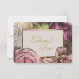 Pale Pink Rose Thank You Card Dankeskarte