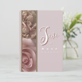 Pale Pink Save the Date Invitation Einladung (Stehend Vorderseite)