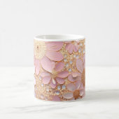 Pale Pink Shiny Blume Kaffeetasse (Mittel)