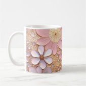 Pale Pink Shiny Blume Kaffeetasse (Links)