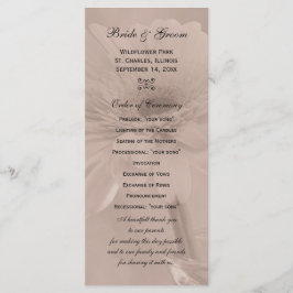 Pale Pink Tinted Daisy Wedding Program Programm