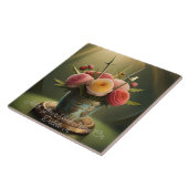 Pale Pink, Yellow and Coral Roses in Rays of Light Fliese (Seite)