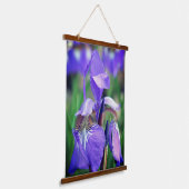 Pale Purple Blue Flag Iris Flower  Wandteppich Mit Holzrahmen (Gewinkelt)