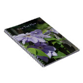 Pale Purple Clematis Flowers Nature Notebook Notizblock (Rechte Seite)