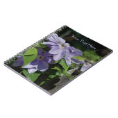 Pale Purple Clematis Flowers Nature Notebook Notizblock (Linke Seite)