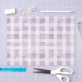Pale Purple White Plaid Stripes  Seidenpapier (Handwerk)