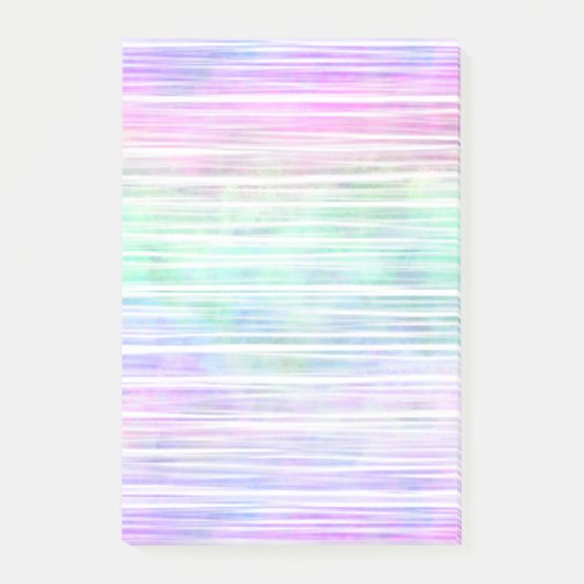 pale rainbow brush stroke stripes : post-it klebezettel (Vorderseite)