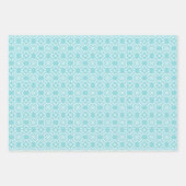 Pale Robin's Egg Blue & White Floral Lattice Geschenkpapier Set (Vorderseite 3)