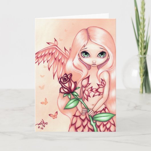 "Pale Rose" Greeting Card Karte (Vorderseite)