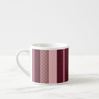 Pale rose & mahogany stripes AI art  Espressotasse