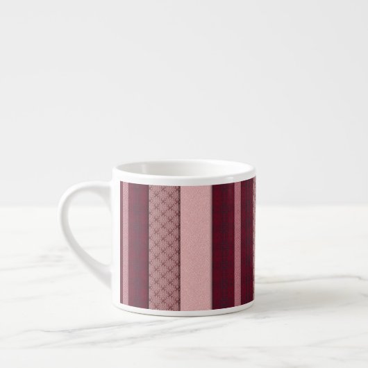 Pale rose & mahogany stripes AI art Espressotasse (Links)