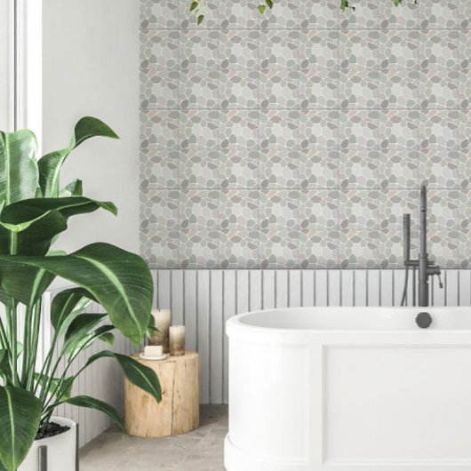 Pale Sage Eggshell Mosaic Fliese