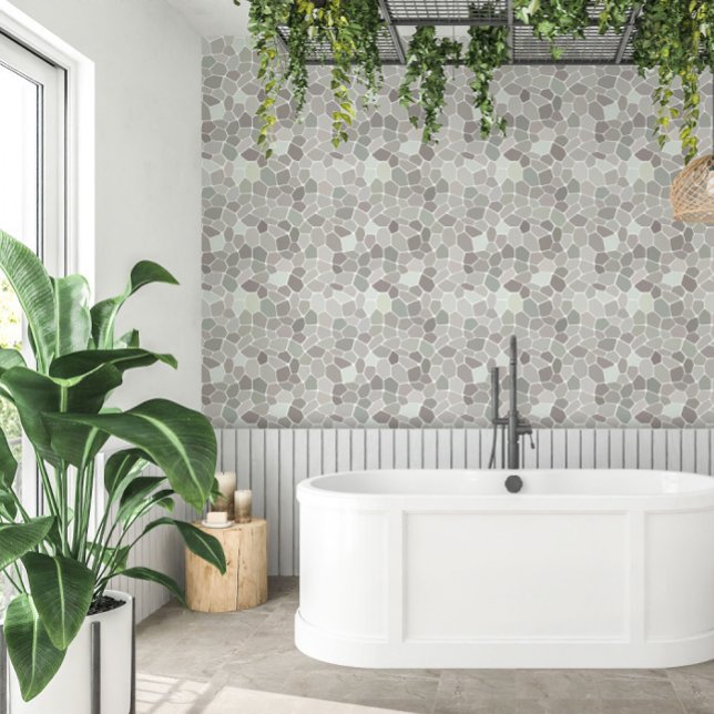 Pale Sage Eggshell Mosaic Tapete (Von Creator hochgeladen)