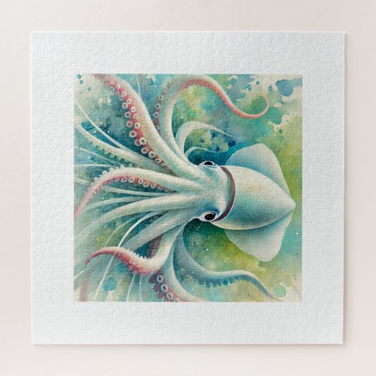 Pale Squid 081024AREF151 - Watercolor Puzzle (Horizontal)