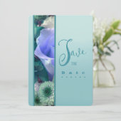 Pale Teal Rose Birthday Party Invitation Einladung (Stehend Vorderseite)