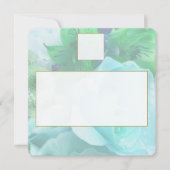 Pale Teal Rose Place Setting Card Mitteilungskarte (Vorderseite)