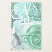 Pale Teal Rose Planner Planer (Vorderseite)