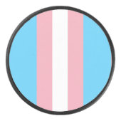 pale trans flag on hockey puck (Vorderseite)