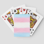 pale trans flag on playing cards spielkarten (Rückseite)