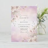 Pale-Violette-Hochzeit Einladung (Stehend Vorderseite)