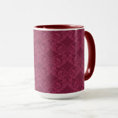 Pale Wine Damask Bows Tasse (VorderseiteRechts)