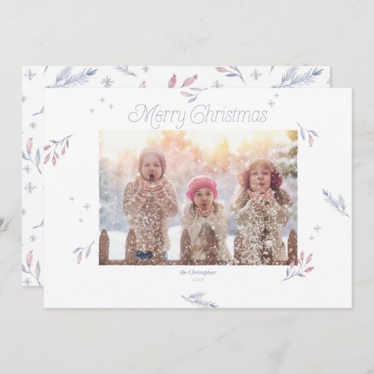 Pale Winter Berries Weihnachtsfeiertag (Vorne/Hinten)