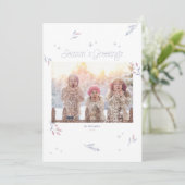 Pale Winter Berries Weihnachtsfeiertag (Stehend Vorderseite)