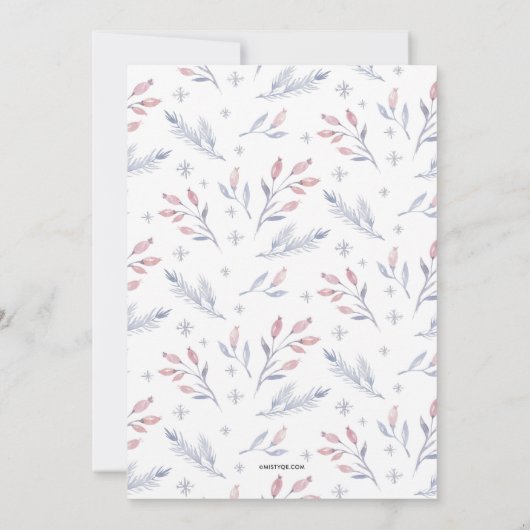 Pale Winter Berries Weihnachtsfeiertag (Rückseite)