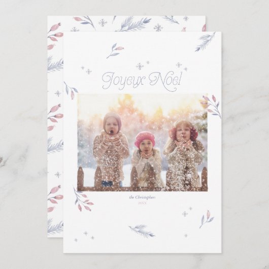 Pale Winter Berries Weihnachtsfeiertag (Vorne/Hinten)