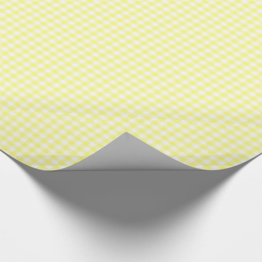 Pale Yellow Gingham Geschenkpapier (Ecke)