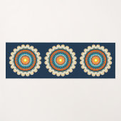 Pale Yellow Orange Mandala Yoga Mat Yogamatte (Vorderseite (Horizontal))