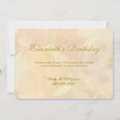 Pale Yellow Rose Birthday Party Invitation Einladung (Rückseite)