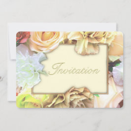 Pale Yellow Rose Birthday Party Invitation Einladung