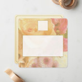 Pale Yellow Rose Place Setting Card Mitteilungskarte (Vorderseite/Rückseite Beispiel)